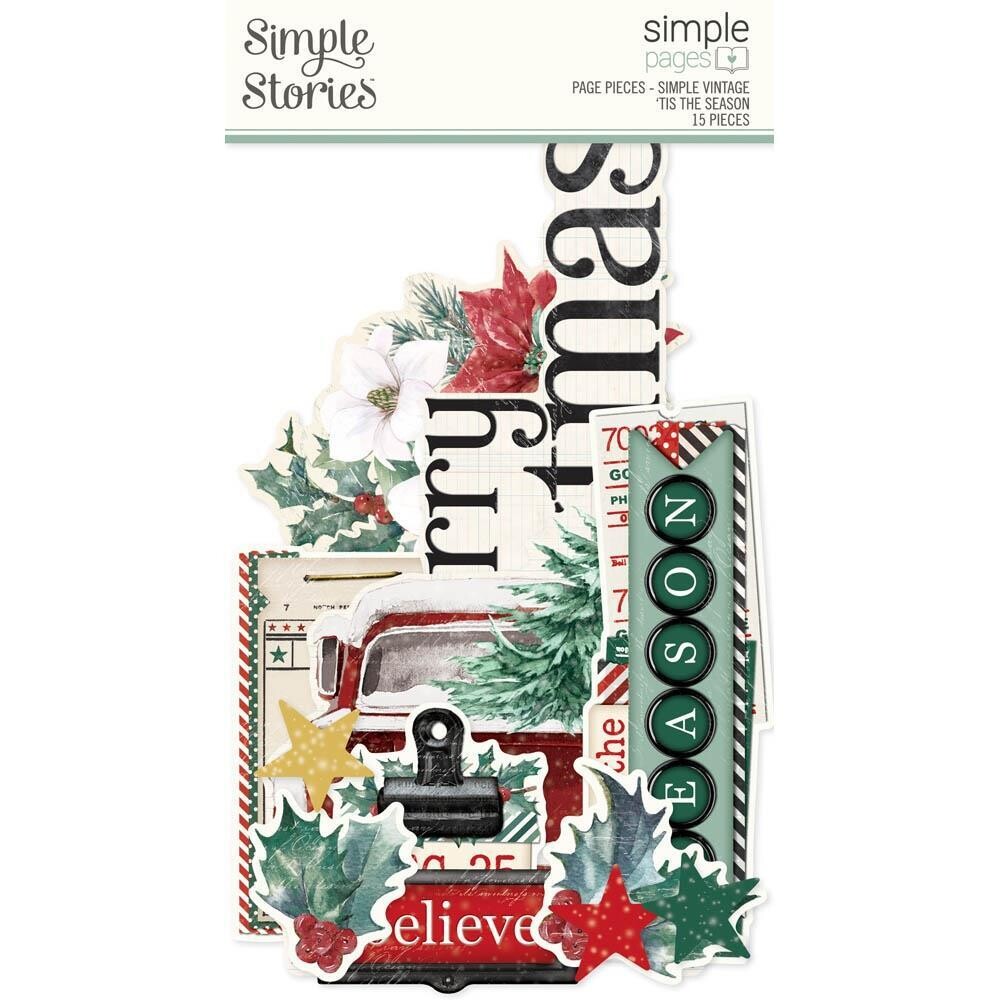 Simple Stories - Tis The Season Collection - Page Pieces - TTS20735 - 15pcs
