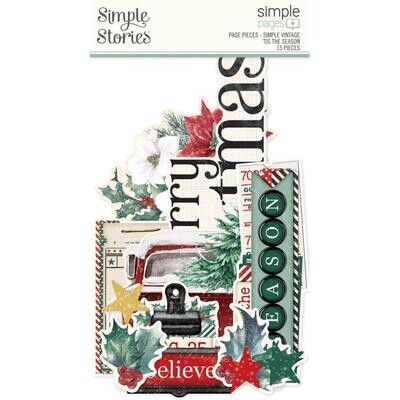 Simple Stories - Tis The Season Collection - Page Pieces - TTS20735 - 15pcs