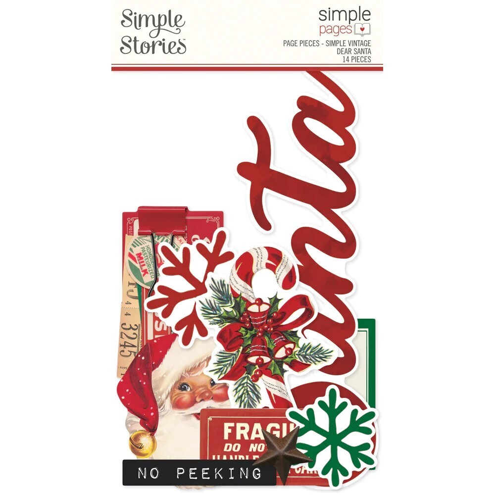 Simple Stories - Dear Santa Collection - Page Pieces - SVD20835 - 15pcs