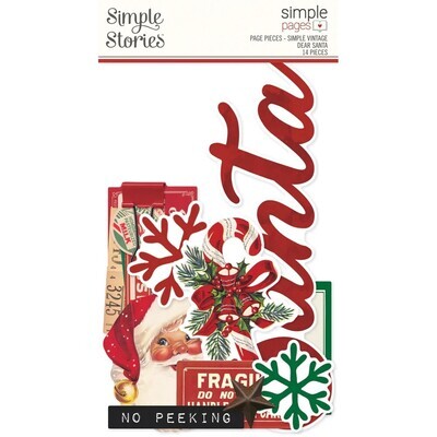 Simple Stories - Dear Santa Collection - Page Pieces - SVD20835 - 15pcs