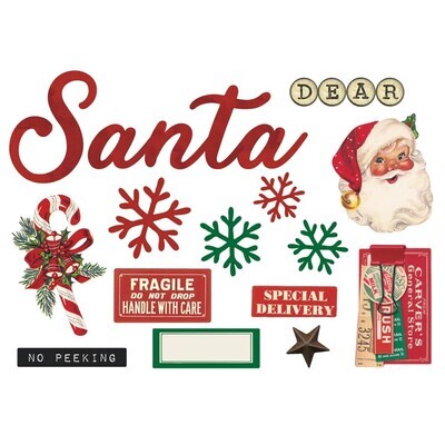 Simple Stories - Dear Santa Collection - Page Pieces - SVD20835 - 15pcs