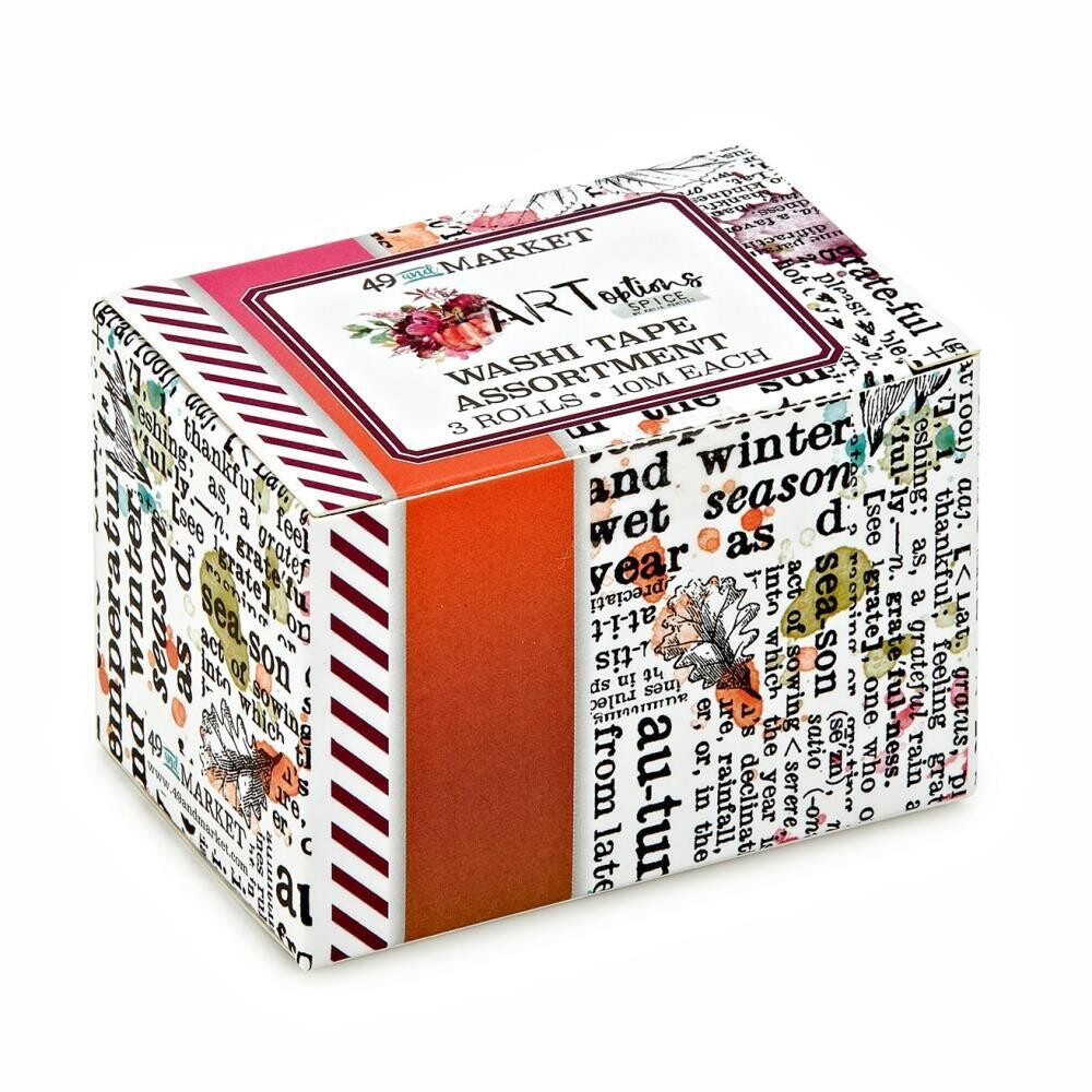 49 &amp; Market - ArtOptions - Spice Collection - Washi Tape Assorted  - 3 Rolls - AOS25446