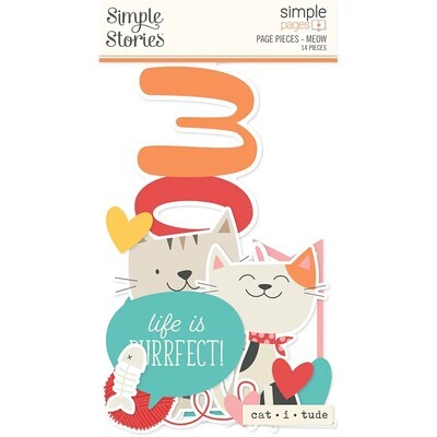 Simple Stories - Meow - Page Pieces - SSPP15929 - 14pcs