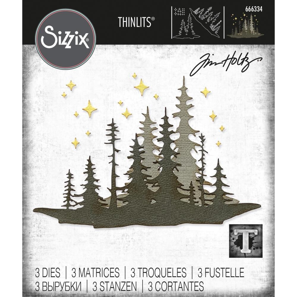 Sizzix &amp; Tim Holtz - Thinlits Dies - Forest Shadows - 666334 - 3 pcs