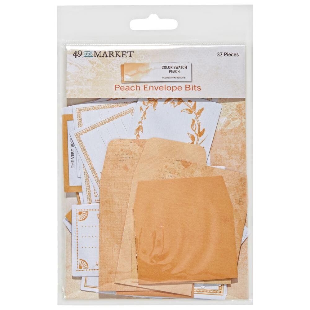 49 &amp; Market - Colour Swatch - Peach Collection - Envelope Bits - CSP24999 - 37 pcs