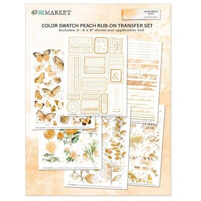 49 &amp; Market - Colour Swatch - Peach Collection - Rub On Transfers - 6&quot; x 8&quot; - CSP24883 - 6 sheets