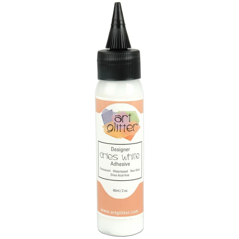 Art Institute Glitter - Designer Dries White - Liquid Glue - 2OZ - 60mls - DDW