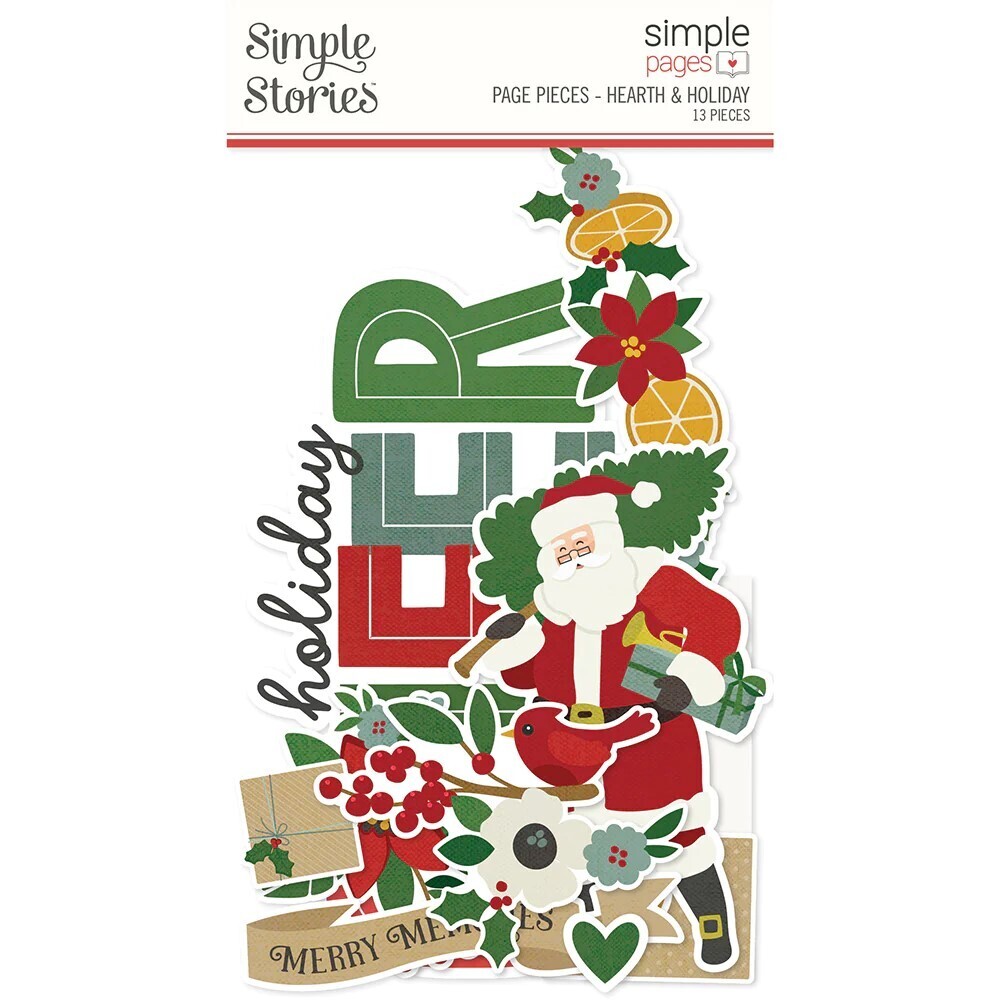 Simple Stories - Hearth &amp; Holiday - Page Pieces - HEHO18230 - 13pcs