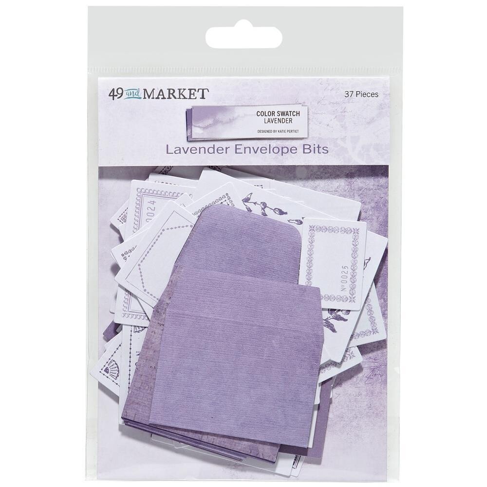 49 &amp; Market - Colour Swatch - Lavender Collection - Envelope Bits - CSL41480 - 37 pcs