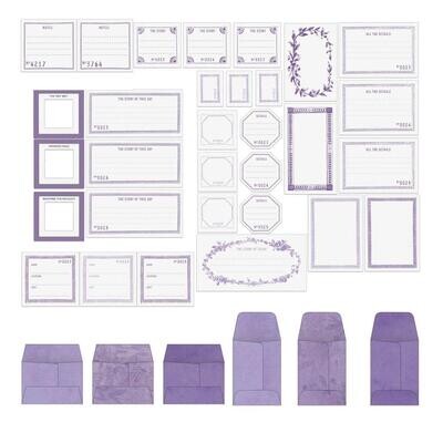 49 &amp; Market - Colour Swatch - Lavender Collection - Envelope Bits - CSL41480 - 37 pcs