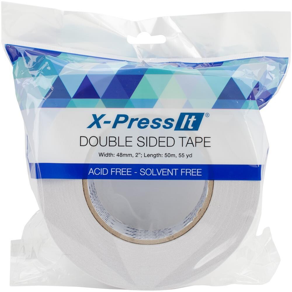 Global Creative - X-Press It Tape - Double Sided - 48mm x 50mtrs (2" x 55yd) - DST48