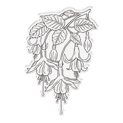 Crafters Companion - Nature's Garden - Fabulous Fuchsia Collection - Stamp &amp; Die Set - Cascading Fuchsia's - FSTDCAFU