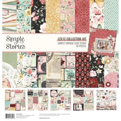 Simple Stories - Simple Vintage - Love Story Collection - 12" x 12" Paper Pack - 12 sheets - VLO21400