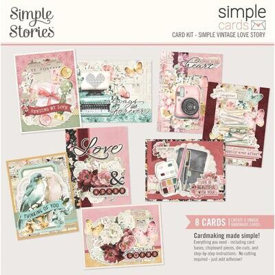 Simple Stories - Simple Vintage - Love Story Collection - Card Kit - VLO21433 - 8 cards