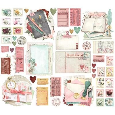 Simple Stories - Simple Vintage - Love Story Collection - Ephemera - VLO21425 - 47 pcs