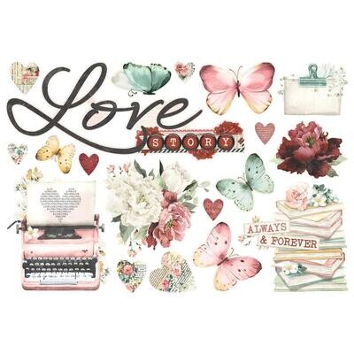 Simple Stories - Love Story Collection - Page Pieces - VLO21436 - 19 pcs