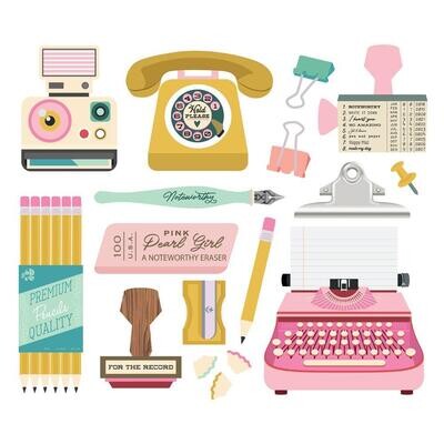 Simple Stories - Bits &amp; Pieces -  Die Cuts - Noteworthy Collection - Bits &amp; Pieces - Bigs Die Cuts - NTW21322 - 17 pcs