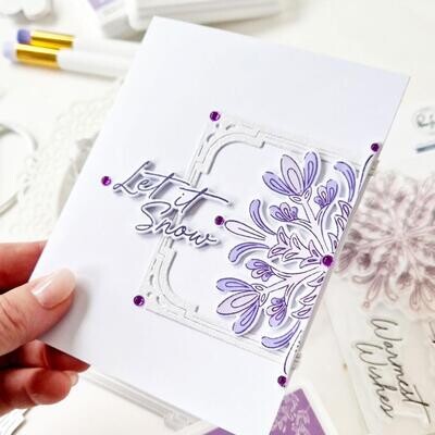 PinkFresh Studio - Folk Snowflake - Layered Stencil - 209123 - 4.25" x 5.5" - 3 pcs