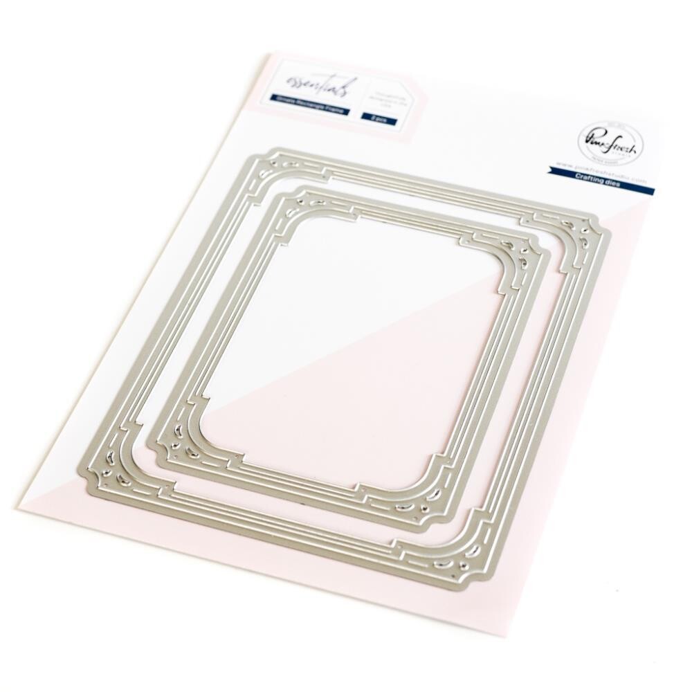 PinkFresh Studio - Essentials Collection - Die Set - Ornate Rectangles - PF120ES - 2pcs