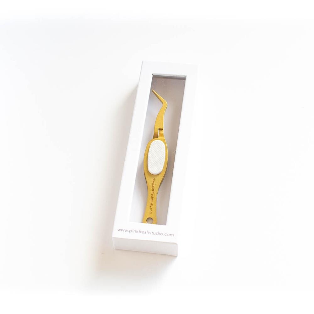 PinkFresh Studio - Essentials - Brass Reverse Craft Tweezers - PF135ES