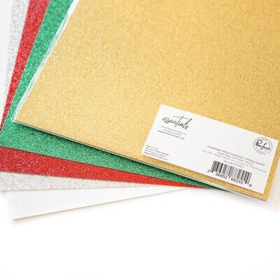 PinkFresh Studio - Essentials - Glitter Cardstock - 8.5" x 11" - Holiday Sparkle - PF137ES - 10 sheets