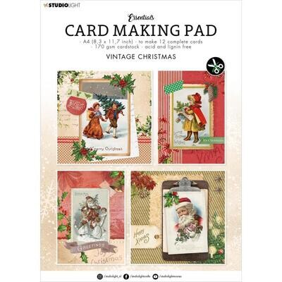 Studio Light Co - Essentials - Card Making Pad - NR-09 - Vintage Christmas