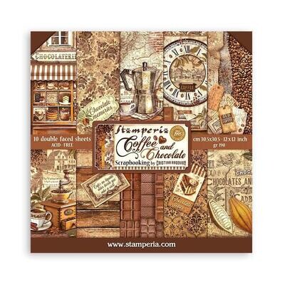 Stamperia - Coffee &amp; Chocolate - 12 x 12 Paper Pack - SBBL144