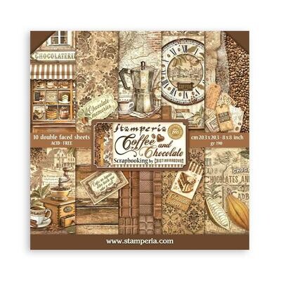 Stamperia - Coffee & Chocolate - 8 x 8 Paper Pack - SBBSXB01