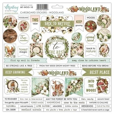 Mintay - Chipboard Stickers - 12 x 12 - Woodland
