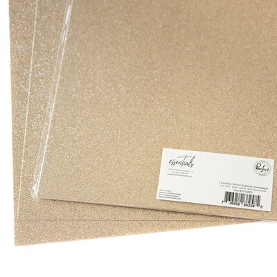 PinkFresh Studio - Essentials - Glitter Cardstock - 8.5" x 11" - Champagne - PF140ES - 6 sheets