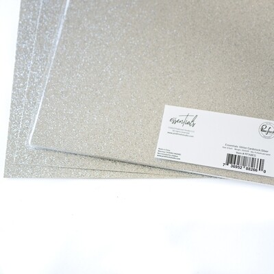 PinkFresh Studio - Essentials - Glitter Cardstock - 8.5" x 11" - Silver - PF148ES - 6 sheets