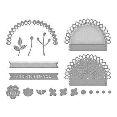 Spellbinders  Paper Arts - Stitched Kaleidoscope Arch - Die Set - S4-1291 - 12 pcs