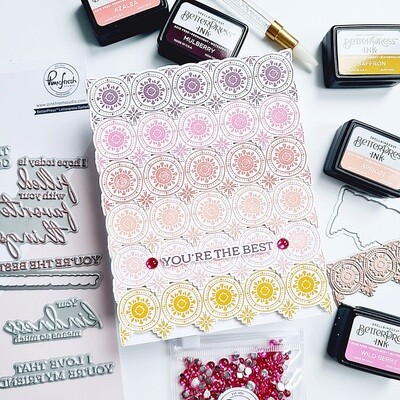 PinkFresh Studio - Medallion Border - LetterPress - Die Set - 215823 - 1 pce
