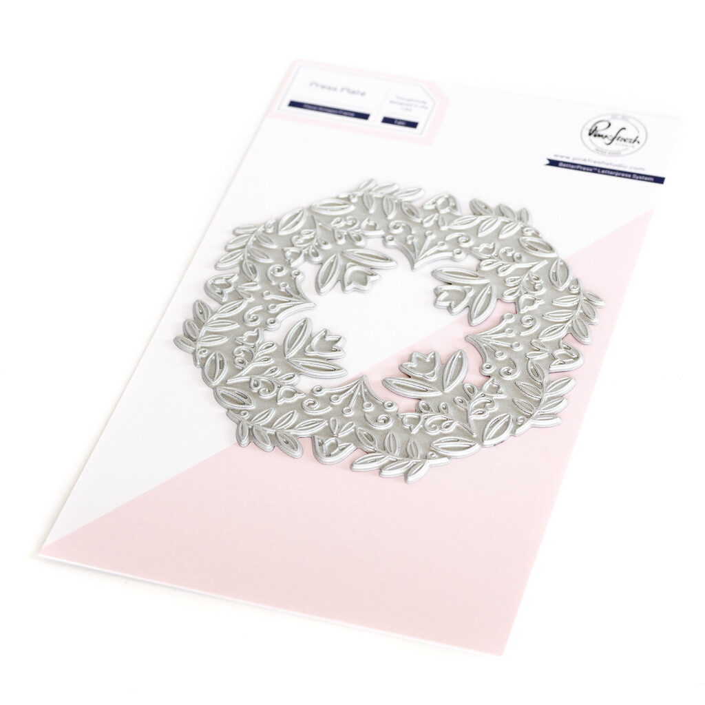 PinkFresh Studio - Floral Octagon Frame - LetterPress Plate - 217323
