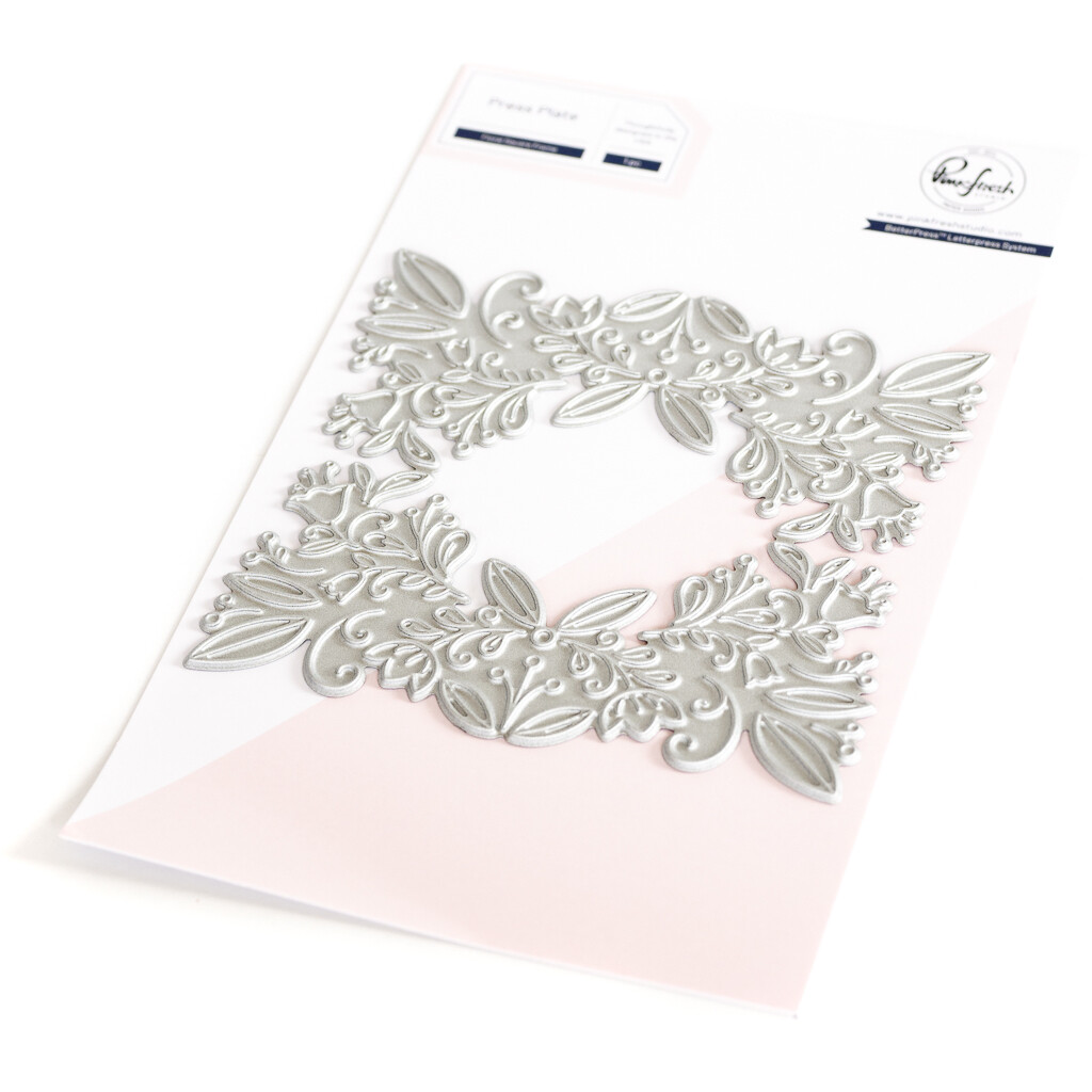 PinkFresh Studio - Floral Square Frame - LetterPress Plate - 217723