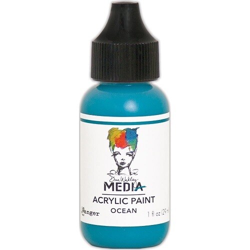 Ranger - Dina Wakely Media - Acrylic Paints -  Ocean - MDQ54061 - 1fl Oz (29ml)