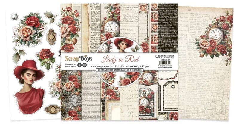 ScrapBoys - 12 x 12 Collection - Lady In Red - LARE-08 - 12 Sheets