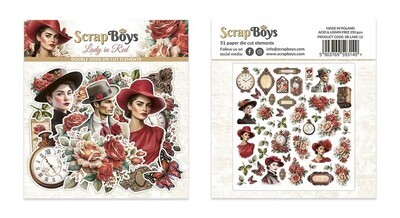 ScrapBoys - Lady In Red - Die Cuts - LARE-12 - 51 pcs