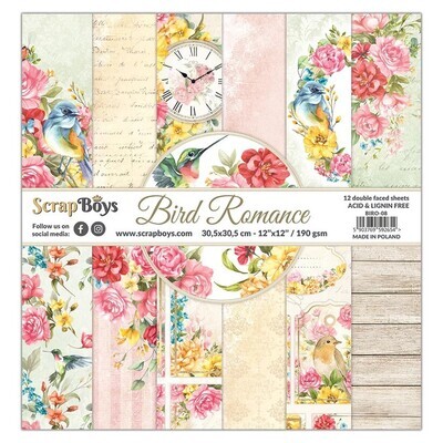 ScrapBoys - 12 x 12 Collection - Bird Romance - BIRO-08 - 12 Sheets