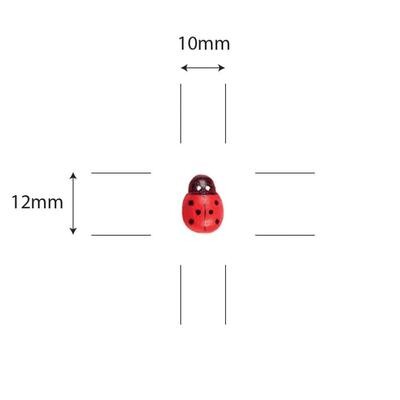 Craft Consortium - Fairy Wishes Collection - Charms - Ladybirds - CWDNS022 - 30 pcs