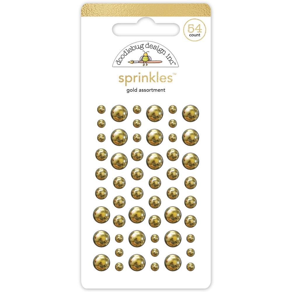 Doodlebug Design Inc - Hello Again Collection - Sprinkles -  Dots - Gold - DB8213