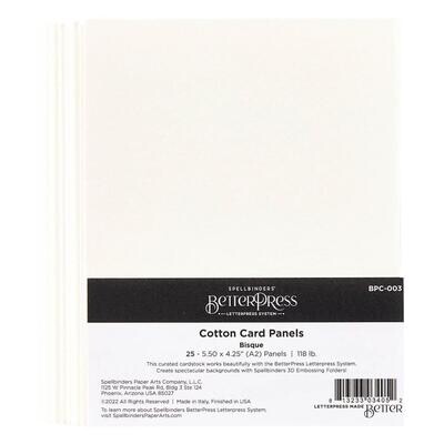 Spellbinders Paper Arts - Letterpress A2 - Cotton Card Panels - Bisque - BPC-003 - 25 pcs