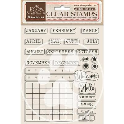 Stamperia - Create Happiness Collection - Monthly Acrylic Stamp - WTK178 - 7&quot; x 5&quot;