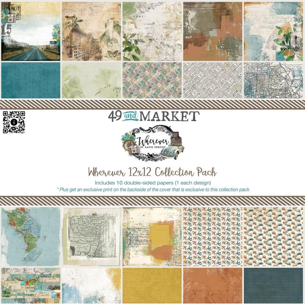 49 &amp; Market - Wherever Collection - 12 x 12 - Paper Pack - WHE25811 - 10 Sheets