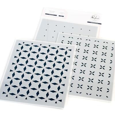 PinkFresh Studio - Kaleidoscope -Layered Stencil - 218623 - 3 pcs