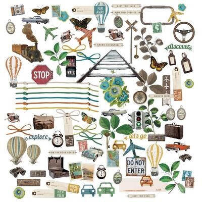 49 &amp; Market - Wherever Collection - Laser Cut Outs - Elements - WHE26078 - 101 pcs