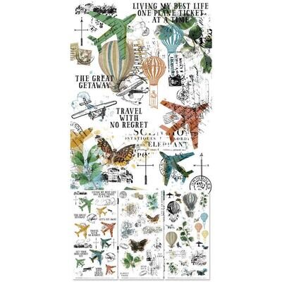 49 &amp; Market - Wherever Collection - Rub Ons - Fly - 6" x 12" - WHE26054 - 3 sheets