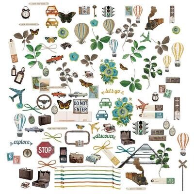 49 &amp; Market - Wherever Collection - Laser Cut Outs - Mini - WHE26085 - 118 pcs