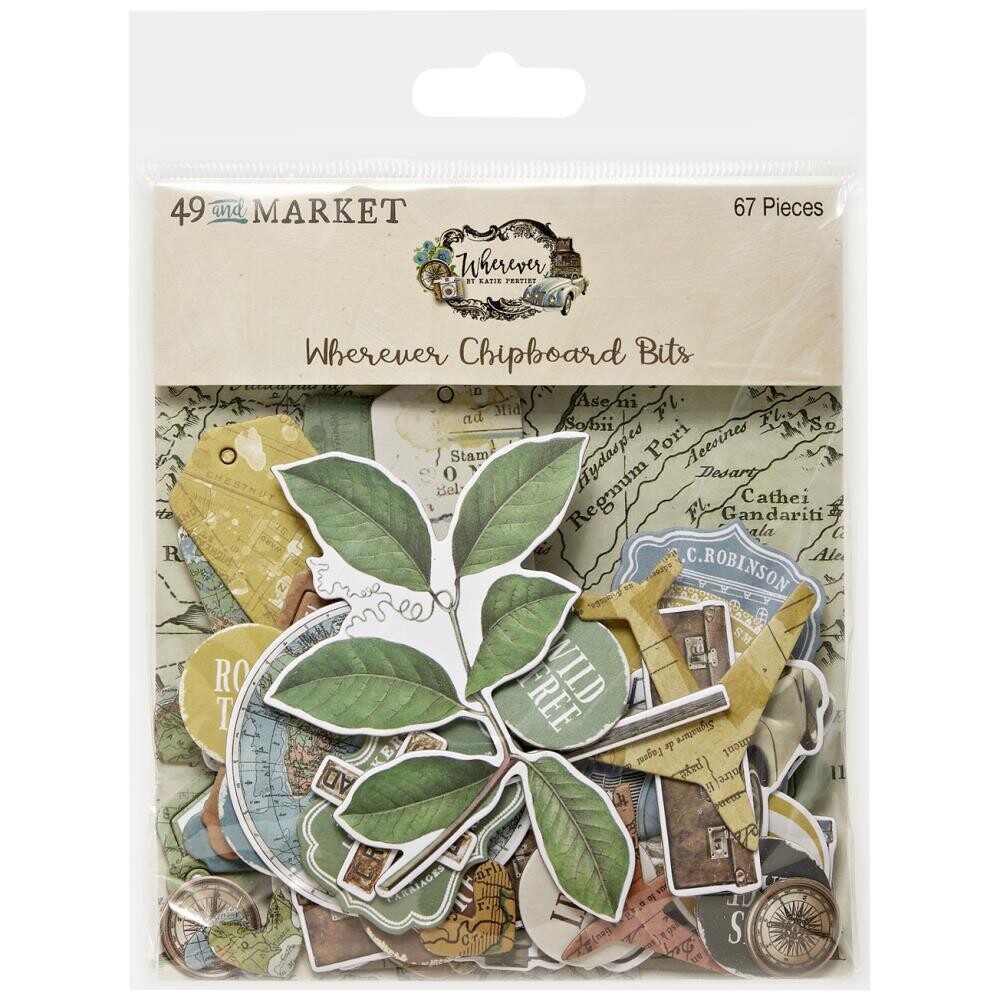 49 & Market - Wherever Collection - Chipboard Set - WHE26122 - 67 pcs