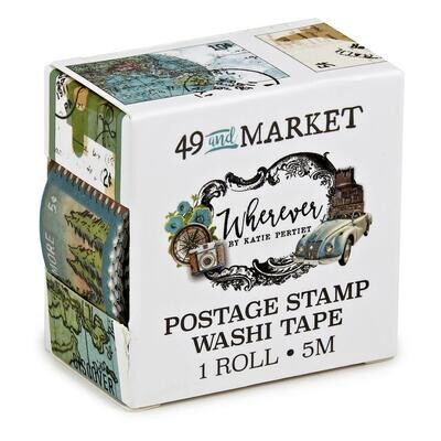 49 & Market - Wherever Collection - Washi Tape Roll - Postage - WHE26153 - 5 metres